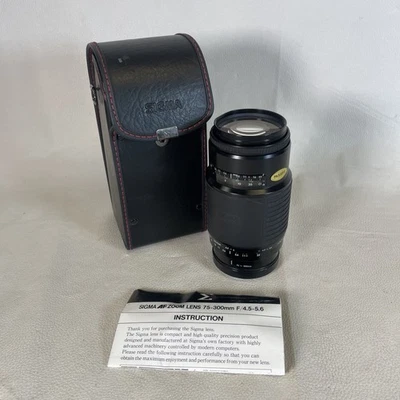 Sigma Zoom AF 75-300mm Multi-coated f/4.5-5.6 lens for Sony A-mount or Minolta - Image 1 of 4