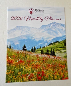 SCENIC 2026 MONTHLY PLANNER CALENDAR ~ SHRINERS CHILDREN'S ~ NEW - Picture 1 of 10