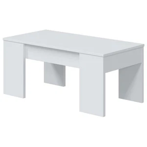 Mesa de centro elevable en color blanco artik (mate) 45-56x100x50 cm - Imagen 1 de 7