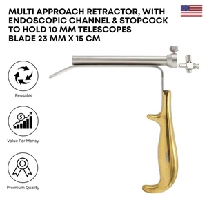 Retractor de aproximación múltiple con canal endoscópico y llave de paso soporte para telescopio de 10 mm - Imagen 1 de 1