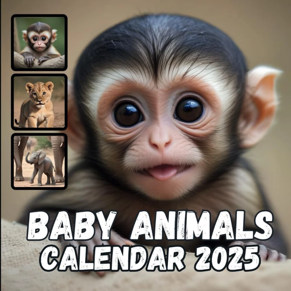 Baby Animals Calendar 2025: 12 Months of Pictures from Jan 2025...  - Image 1 of 1