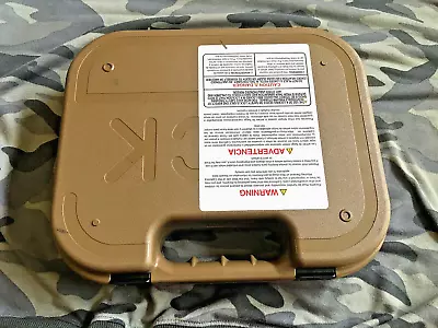Glock 19X OEM FDE/TAN Hard Pistol Case,Manuel,Lock,Clean Rod&BrushFAST FREE SHIP - Image 1 of 3