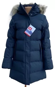 Womens Helly Hansen Insulated BLUE Blossom Puffy Parka $280, Size: XL - Picture 1 of 6