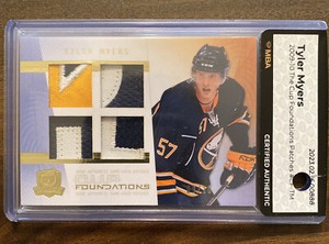 2009 The Cup Foundations /10 Patch Tyler Myers #CF-TM.  Beautiful Patches!