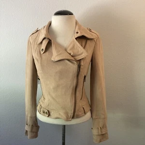 BNCI By Blanc Noir Tan Vegan Suede Moto Jacket XS - Picture 1 of 10