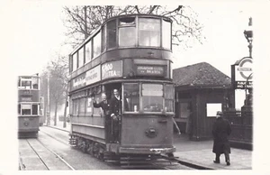 London Transport Straßenbahn Route 24 Victoria Damm letzter Tag 1951 Foto - Bild 1 von 1