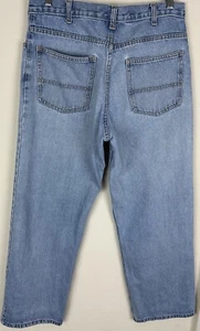 Pantalones de mezclilla skater vintage de los 90 descoloridos 33x30 REALES relajados desgastados grunge Y2K - Imagen 1 de 13