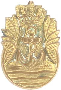 1945-49 Demobilization Badge WWII Royal Navy Dutch East Indies Indonesia - Picture 1 of 4