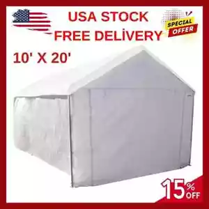 10' X 20' Portable Heavy Duty Canopy Garage Tent Car Carport (Sidewalls Only) - Picture 1 of 10