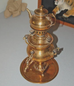 Antik Türkisch Messing 12" Garanti Semaverler Samowar Wasserkocher Kaffee Tee - Bild 1 von 10