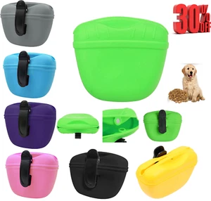 Silicone Dog Treat Pouch Small Training Bag Clip on Portable Dog Treating Bag  - Picture 1 of 21