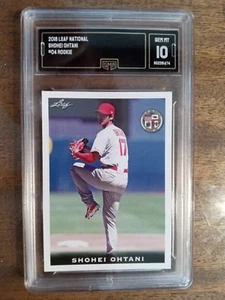 2018 SHOHEI OHTANI ROOKIE *** GMA 10 *** (NEW BLACK SLAB,READ) #4 LEAF NATIONAL - Picture 1 of 2