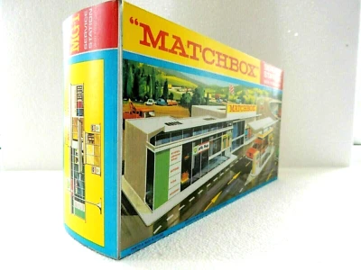 MATCHBOX LESNEY SUPERFAST G-1 SERVICE STATION SET REPRO EMPTY BOX - Image 1 of 3