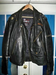 Vintage Leather Excelled Women's Motorcycle Biker Black Jacket Cafe Racer sz 12 - Bild 1 von 9