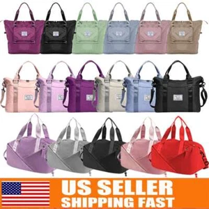 Mujeres Bolso de Mano Deportivo Bolso de Lona Gran Capacidad Plegable Impermeable Viaje Bolso Escolar - Imagen 1 de 33