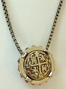 KC Studio Barry Kieselstein Sterlingsilber spanische Doubloone Verstärker Halskette - Bild 1 von 12