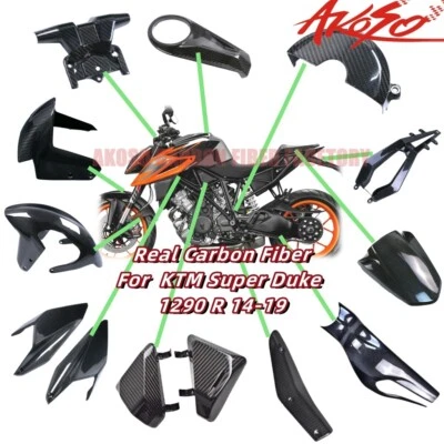 Carenado de cubierta de panel de tanque de admisión de aire de fibra de carbono para Super Duke 1290 R 2014-2019 Foto 1 de 4