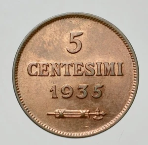 SAN MARINO -AE/ 5 CENTESIMI 1935 - Picture 1 of 2