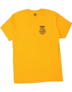 VANS Mens Classic Fit Graphic T-Shirt Top Large Yellow Cotton CC28 - Picture 1 of 3