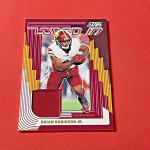 Brian Robinson Jr .. Zoned In Jersey .. Commanders .. 2025 Score Insert Card - Picture 1 of 2