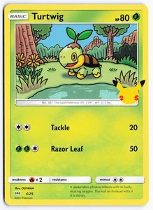 Promociones Turtwig Non Holo McDonald's 25 aniversario 004/025 casi nuevo - Imagen 1 de 2