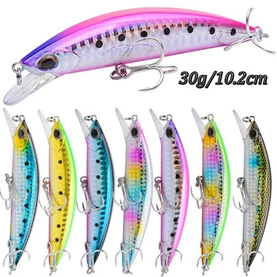1 Stück Sinking Minnow Angeln Köder 10.2cm/30g Hard Künstliche Köder Wobbler - Bild 1 von 3