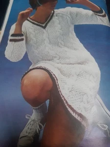 Designer Ladies V neck dress knitting pattern 32-38" - Picture 1 of 1