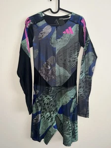 Adidas 2023 Pro Elite Long Sleeve Sprint Speed Suit Medium HN8039 Abstract $300 - Picture 1 of 3