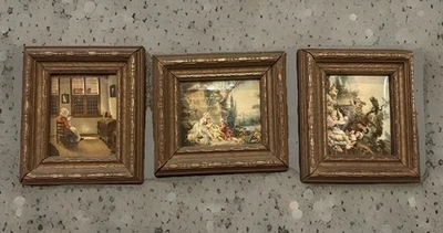 复古木框艺术 Franquois Boucher 套装印花和 4x5 框架 — 第 1/4 张图片