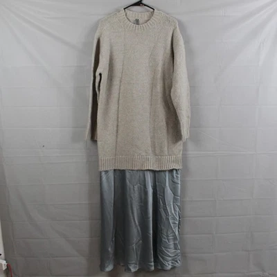 Vestido Anthropologie Para Mujer Mediano Manga Larga Twofer Suéter Sin Mangas Midi Dinero Antiguo Foto 1 de 4