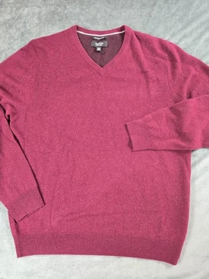 Suéter Nordstrom Para Hombres Grande Rojo 100% Cachemira Cuello en V Pullover Lujo Ciudad Nuevo sin Etiquetas Foto 1 de 4