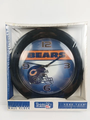 Vintage Chicago Bears Home Team Wall Clock New In Box Football NFL Cover