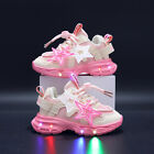 kids LED Flash Sneakers Girls Boys Flat Shoes Toddler Light Up Luminous Trainers