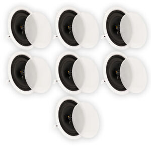 Theater Solutions CS8C Flush Mount Speakers with 8" Woofers Ceiling 7 Pack