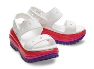 Neu Crocs Mega Crush Sandalen limitierte Auflage weiß bunt Herren 9 Damen 11 - Bild 1 von 12