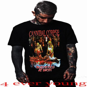 CANNIBAL CORPSE BUTCHERED AT BIRTH HARDROCK PUNK ROCK T SHIRT - Picture 1 of 1