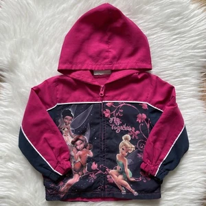 Disney Fairies Hoodie Size 3 Years Pink Hooded Softshell Jacket Tinkerbell - Picture 1 of 5