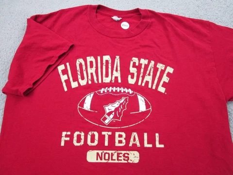 Florida State Seminoles Noles Football NCAA Shirt Mens XL Red Short Sleeve Cover