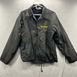 Vintage Pittsburg Jacket Extra Large Black Mens Fleece Lined Unbranded Classic - Picture 1 of 3