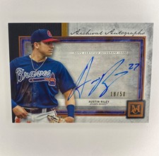 Austin Riley 2020 Museum collection Archival Autographs #'d /50 (AA-AR)