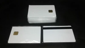 10 tarjetas inteligentes en blanco con chip Sle4428 tira magnética Hico 3 pistas PVC térmico - Imagen 1 de 1