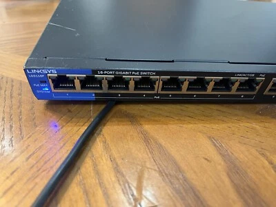Linksys 16-port Desktop Gigabit Poe Switch with Power Adapter Foto 1 de 4