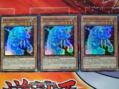 3x PHOTONEN-SÄBELZAHNTIGER - PHSW-DE081 Super Rare / 1. Auflage DE Near Mint  - Bild 1 von 3