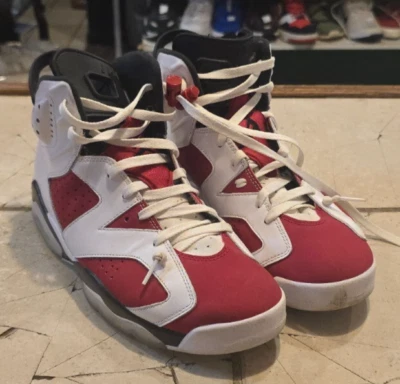 Men's Jordan 6 Retro OG Mid ‘Carmine’ ‘2021’ CT8529-106 Pre Owned - Size 11 - Image 1 of 4