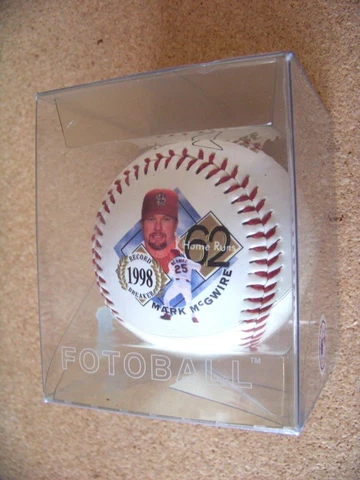1998 Mark McGwiire 62 Home Runs ball baseball facimile autograph GCA Cover