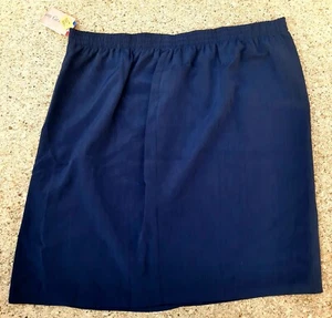 NUEVA FALDA LIGERA SUSAN GRAVER AZUL OSCURO CINTURA ELÁSTICA COMPLETA TALLA GRANDE 3XL XXXL - Imagen 1 de 8