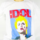 Billy Idol Punk Rock Short Sleeve White Unisex T-shirt S-3XL
