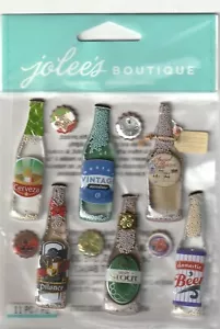 NEUF ! Autocollants 3D Jolee's Boutique BOUTEILLE DE BIÈRE DÔMES 96951 livraison rapide GRATUITE ! WOW ! - Photo 1/1