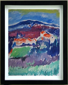 Drawing Gouache Landscape Signed Robert Calix ( - Picture 1 of 9
