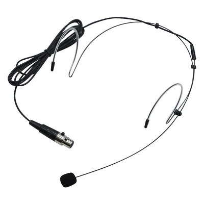 Black Hook Headset Microphone For Shure Bodypack Transmitter TA4F 4pin Mini XLR - Image 1 of 4